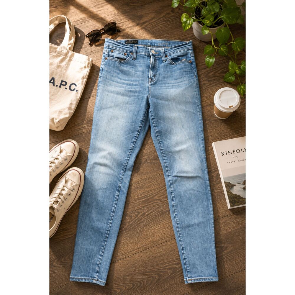 J Crew Womens Denim Jeans 30 (32x28) High Rise Skinny (599)